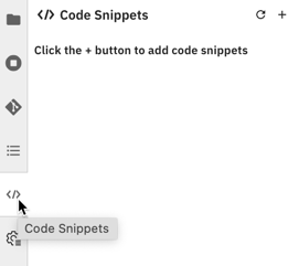 Code snippets tab