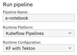 Configure pipeline run options
