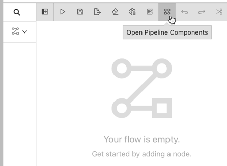 Open panel from pipeline editor toolbar