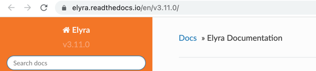 Look up Elyra version in the documentation