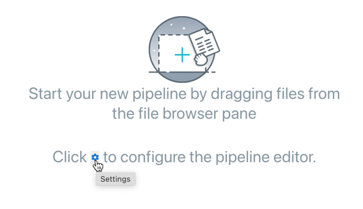 Access pipeline editor settings from canvas