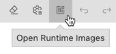 Open panel from pipeline editor toolbar